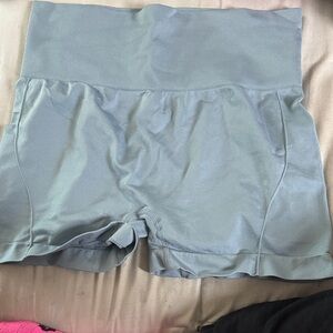 High-Waist Bike Shorts - baby blue